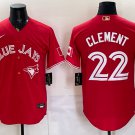 Toronto Blue Jays #22 Ernie Clement Red Stitched Jersey