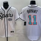 Men's San Antonio Spurs #11 Carter Bryant White Stitched Jersey