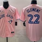 Toronto Blue Jays #22 Ernie Clement Pink Stitched Baseball Jersey