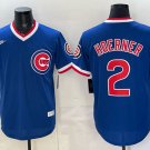 Chicago Cubs #2 Nico Hoerner Royal 150th Anniversary Throwback Vapor Limited Stitched Jersey