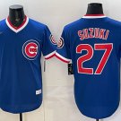 Chicago Cubs #27 Seiya Suzuki Royal 150th Anniversary Throwback Vapor Limited Stitched Jersey