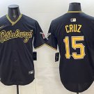 Pittsburgh Pirates #15 Oneil Cruz Black Limited Stitched Baseball Jersey