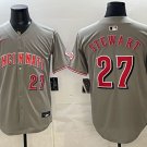 Cincinnati Reds #27 Sal Stewart Grey Road Limited Stitched Baseball Jersey