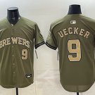Milwaukee Brewers #9 Bob Uecker Olive 2026 Armed Forces Day Jersey