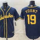 Milwaukee Brewers #19 Robin Yount Navy Blue Stitched Jersey