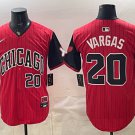 Chicago White Sox #20 Miguel Vargas Red Black 2025 City Connect Limited Stitched Baseball Jersey