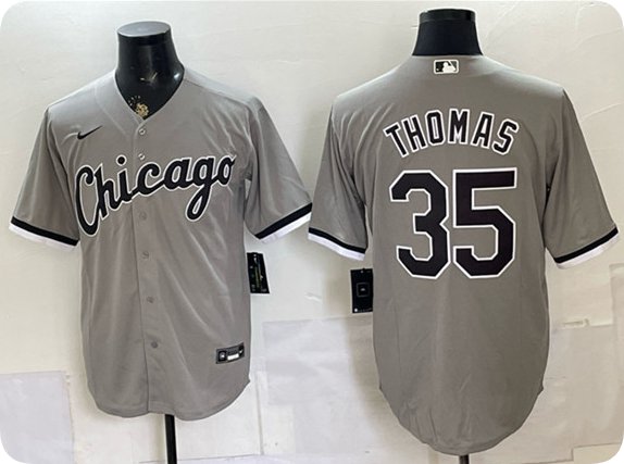 Chicago White Sox #35 Frank Thomas Gray Stitched Baseball Jersey