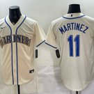 Seattle Mariners #11 Edgar Martinez Cream 50th Anniversary Patch Stitched Baseball Jersey