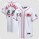 Cincinnati Reds #44 Elly De La Cruz White 2026 USA 250 Fourth of July Home Stitched Baseball Jersey
