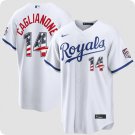 Kansas City Royals #14 Jac Caglianone White USA 250 Fourth of July Stitched Baseball Jersey