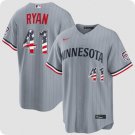 Minnesota Twins #41 Joe Ryan Gray 2026 USA 250 Fourth of July Stitched Baseball Jersey