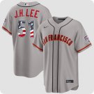 San Francisco Giants #51 Jung Hoo Lee Gray 2026 USA 250 Fourth of July Stitched Jersey