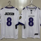 Baltimore Ravens #8 Lamar Jackson White 2026 Alternate Vapor Limited Football Stitched Jersey