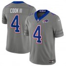 Buffalo Bills #4 James Cook III Gray F.U.S.E. 2026 Nickel City Vapor Football Stitched Jersey