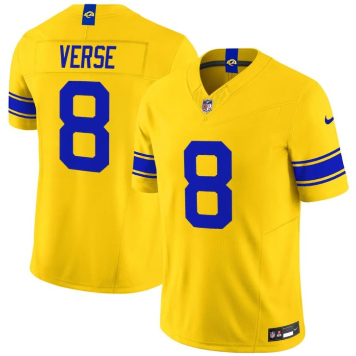 Los Angeles Rams #8 Jared Verse Yellow 2026 F.U.S.E. Vapor Limited Football Stitched Jersey