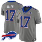 Buffalo Bills #17 Josh Allen Gray F.U.S.E. 2026 Nickel City With 4-Star C Patch Stitched Jersey