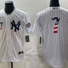 New York Yankees #7 Mickey Mantle White 2026 USA 250 Fourth of July Home Stadium Stitched Jersey