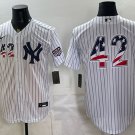 New York Yankees #42 Jackie Robinson White 2026 USA 250 Fourth of July Home Stadium Stitched Jersey