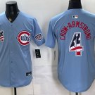Chicago Cubs #4 Pete Crow Armstrong Blue 2026 USA 250 Fourth of July Stitched Jersey
