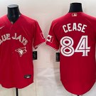Toronto Blue Jays #84 Dylan Cease Red 50 Seasons Patch Stitched Baseball Jersey