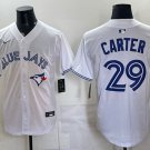Toronto Blue Jays #29 Joe Carter White 50 Seasons Patch Stitched Baseball Jersey