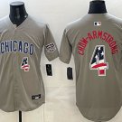 Chicago Cubs #4 Pete Crow-Armstrong Gray 2026 USA 250 Fourth of July Stitched Baseball Jersey