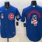 Chicago Cubs #4 Pete Crow-Armstrong Royal 2026 USA 250 Fourth of July Stitched Baseball Jersey