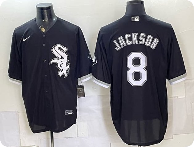 Chicago White Sox #8 Bo Jackson Black Stitched Baseball Jersey
