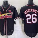 St. Louis Cardinals #26 JJ Wetherholt 2026 Fashion Replica Black Out Stitched Jersey