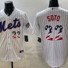 New York Mets #22 Juan Soto White USA 250 Fourth of July Home Stitched Jersey