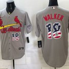 St. Louis Cardinals #18 Jordan Walker Gray USA 250 Fourth of July Stitched Baseball Jersey