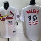 St. Louis Cardinals #18 Jordan Walker White USA 250 Fourth of July Stitched Baseball Jersey