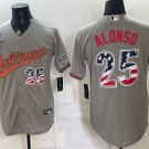 Baltimore Orioles #25 Pete Alonso Gray USA 250 Fourth of July Home Stitched Baseball Jersey