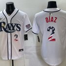 Tampa Bay Rays #2 Yandy Díaz White 2026 USA 250 Fourth of July Home Stitched Baseball Jersey
