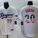 Texas Rangers #20 Ezequiel Durán White 2026 USA 250 Fourth of July Home Stitched Baseball Jersey