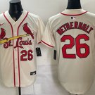 St. Louis Cardinals #26 JJ Wetherholt Cream Limited Stitched Baseball Jersey
