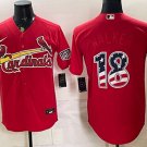 St. Louis Cardinals #18 Jordan Walker Red USA 250 Fourth of July Stitched Baseball Jersey