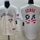 Toronto Blue Jays #84 Dylan Cease White 2026 USA 250 Fourth of July Stitched Baseball Jersey