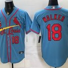 St Louis Cardinals #18 Jordan Walker Blue Stitched Jersey