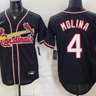 St Louis Cardinals #4 Yadier Molina 2026 Black Fashion Stitched Jersey