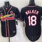 St. Louis Cardinals #18 Jordan Walker 2026 Fashion Replica Black Out Stitched Baseball Jersey