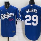 Los Angeles Dodgers x KAWS #29 Tarik Skubal Royal Vapor Premier Limited Stitched Baseball Jersey