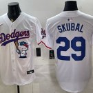 Dodgers #29 Tarik Skubal White Hello Kitty Night 2025 World Series Champions Patch Stitched Jersey