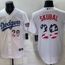 Los Angeles Dodgers #29 Tarik Skubal White USA 250 Fourth of July Home Stitched Baseball Jersey