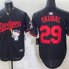 Dodgers #29 Tarik Skubal Black Hello Kitty Night 2025 World Series Champions Patch Stitched Jersey