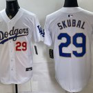 Los Angeles Dodgers #29 Tarik Skubal White Gold Limited Stitched Jersey