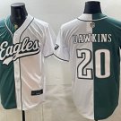 Philadelphia Eagles #20 Brian Dawkins Green White Split Stitched Jersey
