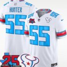 Texans #55 Danielle Hunter White 2026 F.U.S.E Rivalries Collection & 25th Anniversary Patch Jersey
