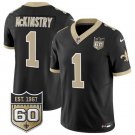New Orleans Saints #1 Kool-Aid McKinstry Black 2026 F.U.S.E 60th Anniversary Stitched Jersey