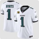 Philadelphia Eagles #1 Jalen Hurts White 2026 F.U.S.E. 4-Star C Patch Stitched Jersey